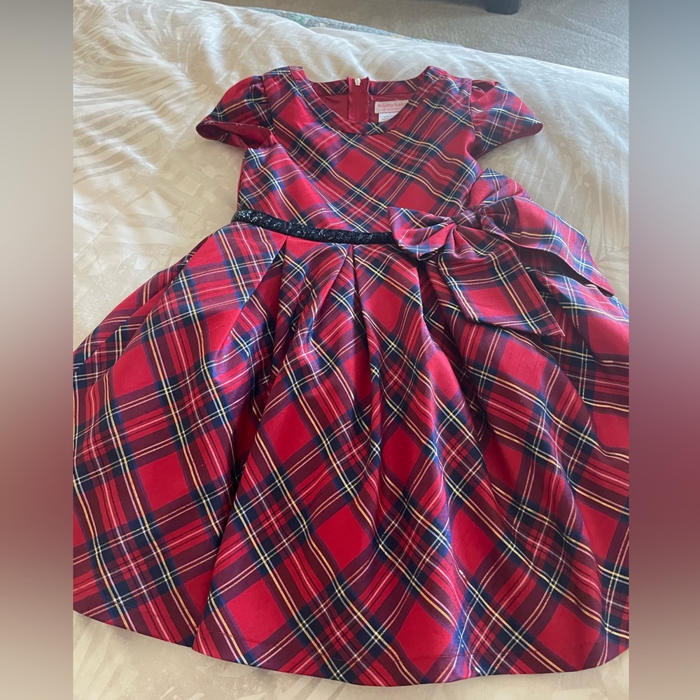Girls American Girl Red Plaid Holiday Dress in size 7